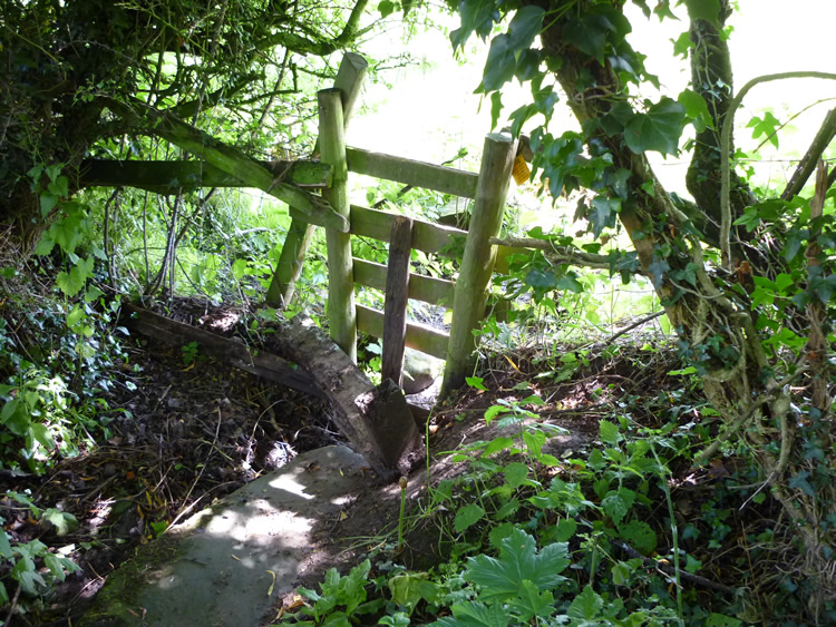 Photograph: 2009: Through step and supports broken off
