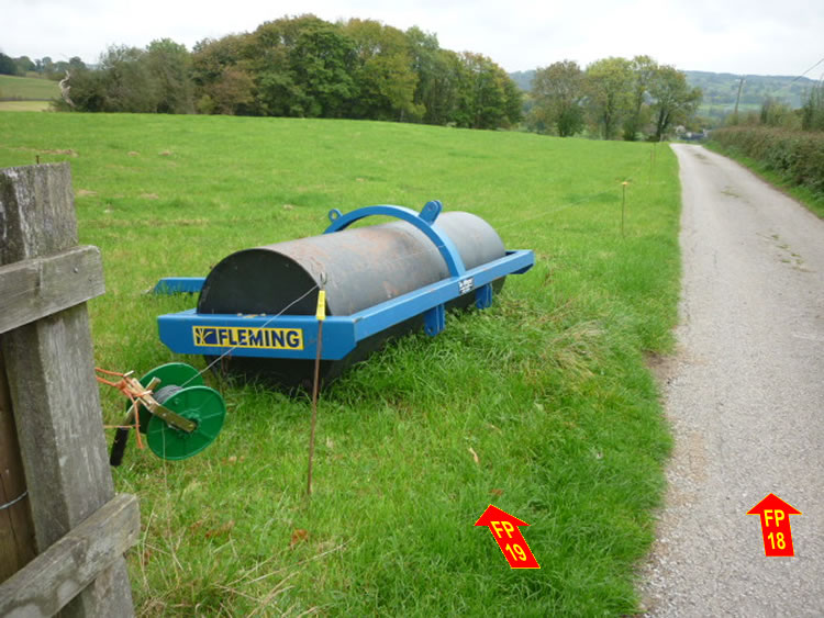 Photograph: Electric fence across path