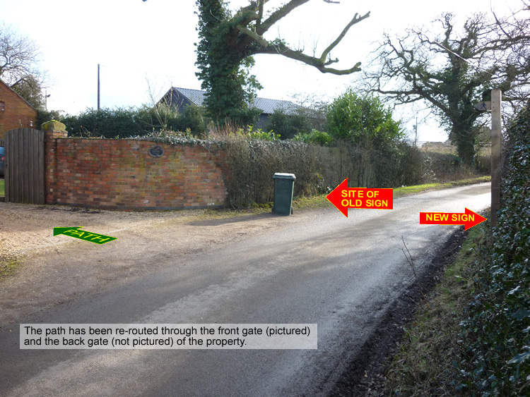 Photograph: 2010: Path re-routed through existing gateways