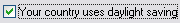 DST checkbox