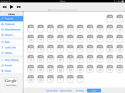 Thumbnail: Popular: Years